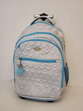 Mochila Com 4 Zipers/De Rodinhas Azul Mormaii