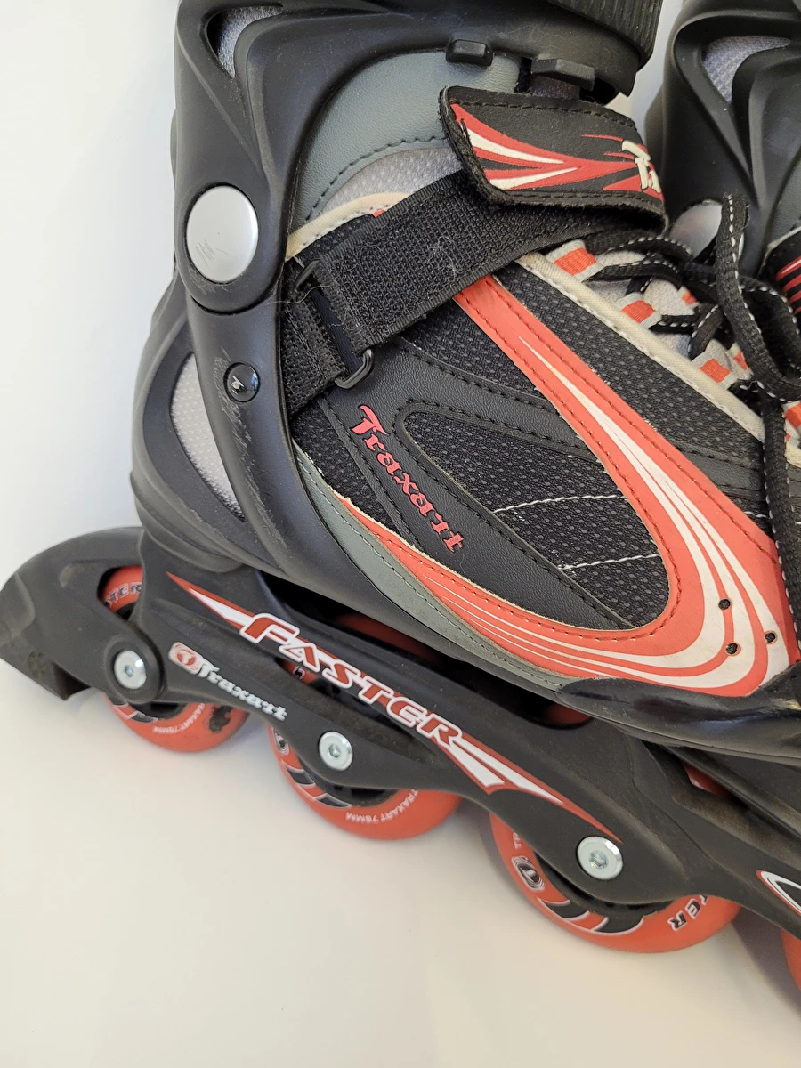 Patins Faster Abec-5 Vermelho Traxart 36