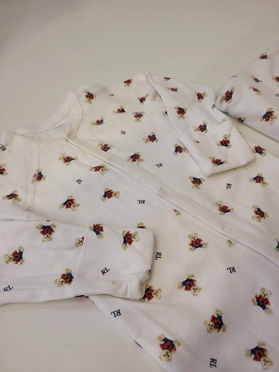 Manta Estampa Ursos Branco Ralph Lauren 3-6 Meses