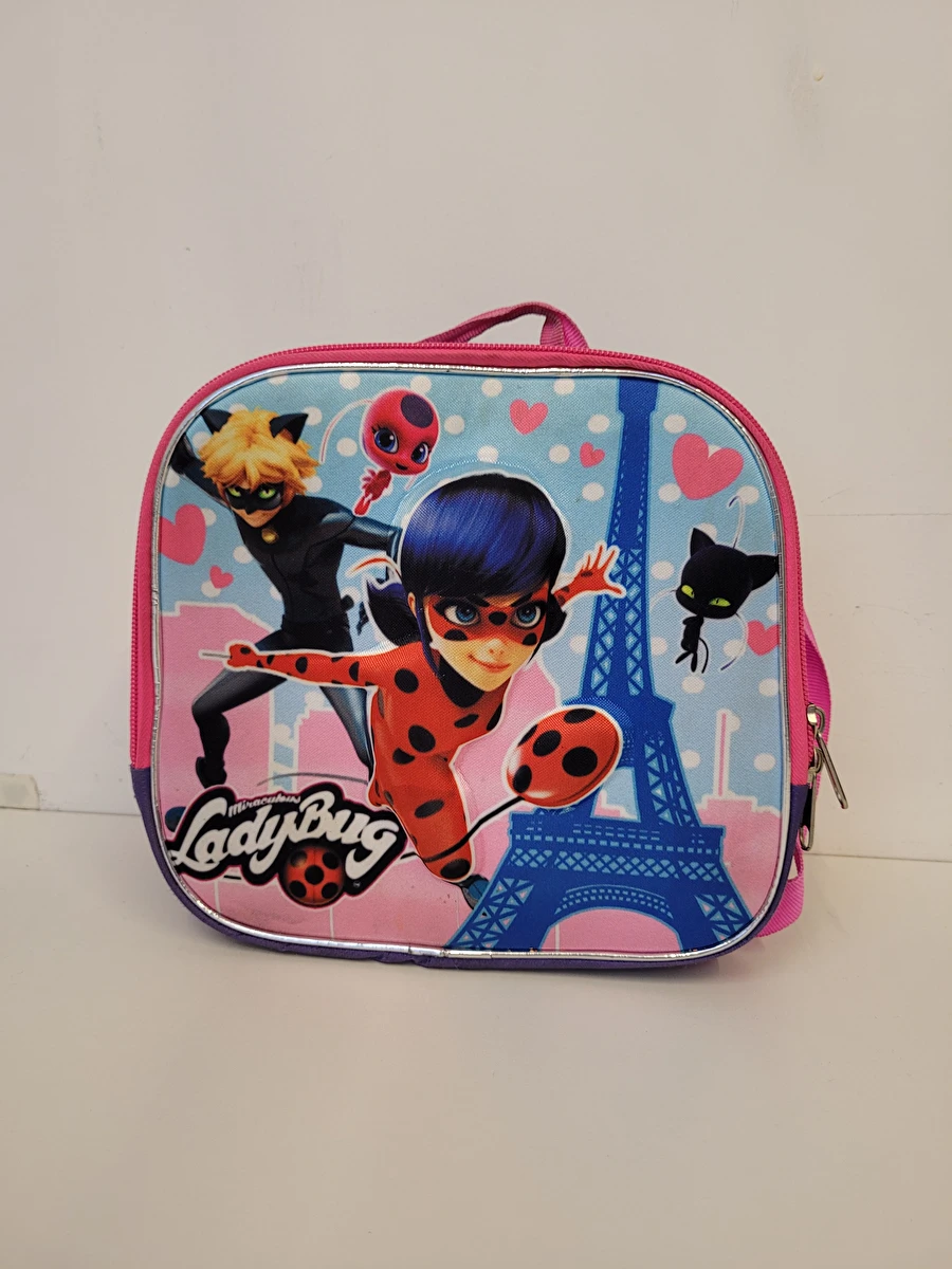 Lancheira Com Alça Ajustável/Ladybug Roxo Miraculus