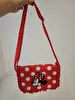 Bolsa Com Alça Ajustável/Botão De Pressão Vermelho Disney