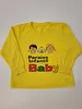 Camiseta Manga Longa Amarelo Paraiso Infantil 2 Anos