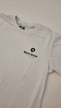 Uniforme Camiseta Manga Curta Branco Bom Jesus 16 Anos