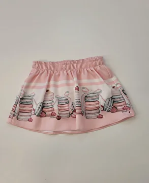 Shorts Saia Com Elástico Na Cintura Rosa Milon 1 Ano