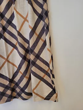 Vestido Algodão Manga Curta Sem Cinto Marrom Burberry 8 Anos