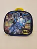 Mochila Com 2 Zípers/Acompanha Lancheira/Batman Azul Dc Comics