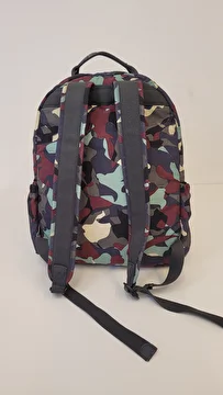 Mochila Com Alça Ajustável/4 Zípers Colorido Kipling