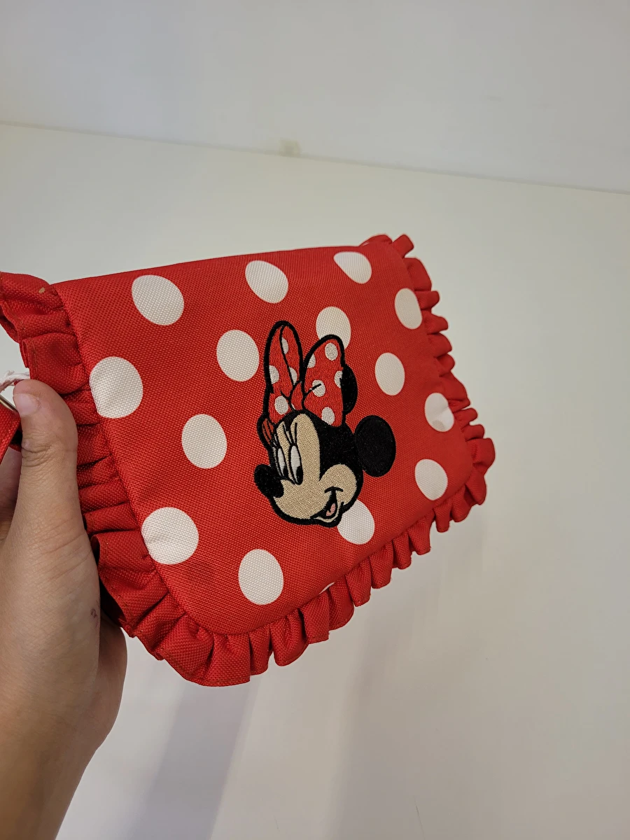 Bolsa Com Alça Ajustável/Botão De Pressão Vermelho Disney